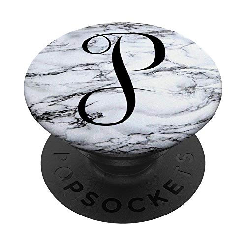 P Marble Popsocket - Marble Pop Socket - Letter P - Initial PopSockets Grip and Stand for Phones and Tablets