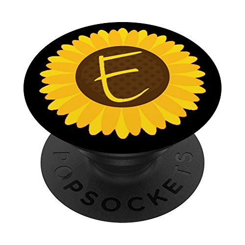 Sunflower Pop Socket - Sunflower Popsocket - Letter E PopSockets Grip and Stand for Phones and Tablets