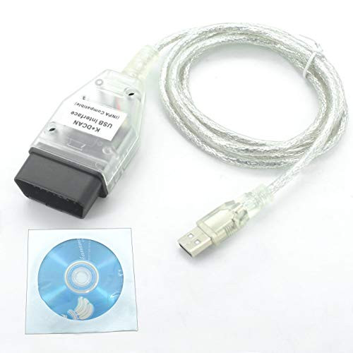SEEU. AGAIN K plus Dcan OBD2 USB Diagnostic Scanner Cable Car Diagnostic Scanner Tool Cable Compatible with BMW R56 E87 E93 E70 K plus D CAN USB Interface Cable INPA Cable with Switch
