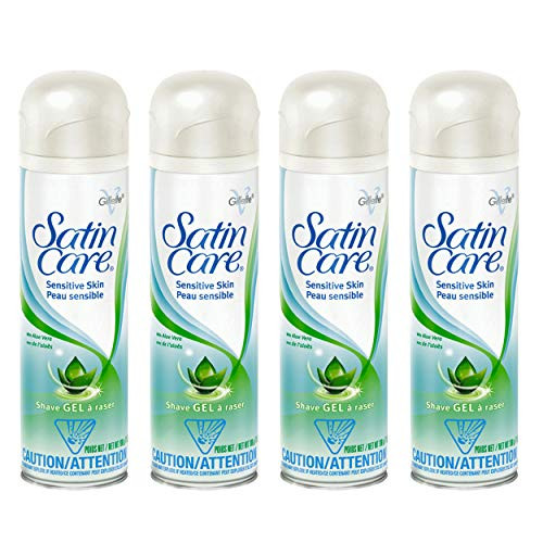 Gillette Satin Care Sensitive Skin Shave Gel-7 oz Pack of 4