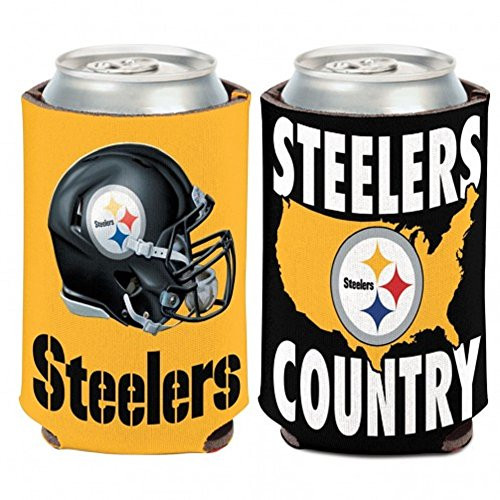 Pittsburgh Steelers FOOTBALL CAN COOLER 2-SIDED