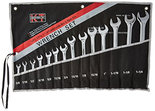 K-T Industries 4-1714 14 Pc Combination Wrench Set 14inch DR