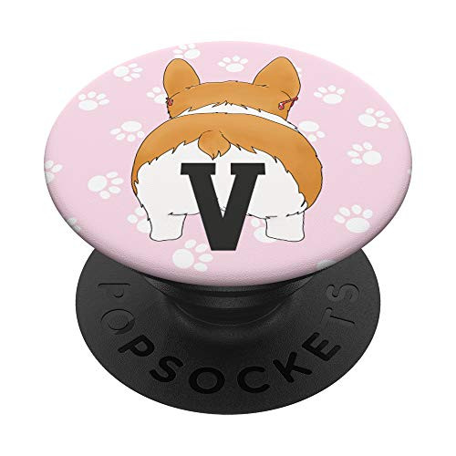 Corgi Butt gifts for Girls Pembroke Welsh Corgi Mom Letter V PopSockets Grip and Stand for Phones and Tablets Corgi Butt gifts for Girls Pembroke Welsh Corgi Mom Letter V PopSockets Grip and Stand for Phones and Tablets