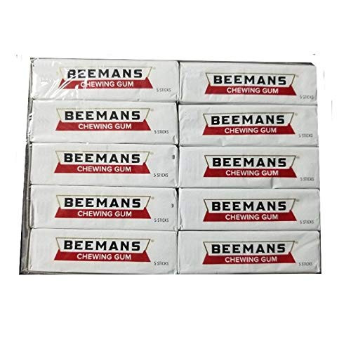 Beemans Chewing Gum 10 Packs 5 Sticks per Pack