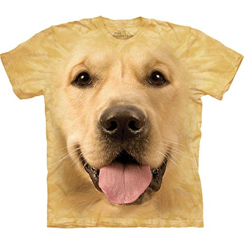 The Mountain Big Face Golden Adult T-Shirt Yellow Small The Mountain Big Face Golden Adult T-Shirt Yellow Small