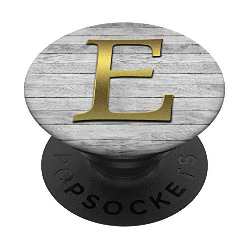 Golden initial Letter-E Monogram On Vintage gray look PopSockets PopGrip Swappable Grip for Phones and Tablets Golden initial Letter-E Monogram On Vintage gray look PopSockets PopGrip Swappable Grip for Phones and Tablets