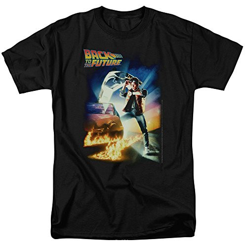 Popfunk Back to The Future Marty McFly T Shirt  and  Stickers Black Large