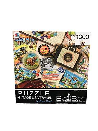 Cardinal Games Big Ben Jigsaw Puzzle Vintage USA Travel 1000 Pieces