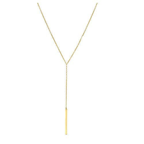 Lariat Necklace Bar Pendant Necklace Y Necklaces for Women Gold Silver Necklace Dainty Jewelry Gift AGold Lariat Necklace Bar Pendant Necklace Y Necklaces for Women Gold Silver Necklace Dainty Jewelry Gift AGold