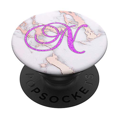 Letter N Purple Initial Golden Rose Marbled PopSockets Grip and Stand for Phones and Tablets Letter N Purple Initial Golden Rose Marbled PopSockets Grip and Stand for Phones and Tablets