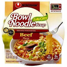 Nongshim Bowl Noodle Soup Beef 3.03 oz