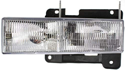Headlight Headlamp Compatible with Chevy CK 1500 2500 3500 Suburban Tahoe Chrome Driver Left Side Replacement Headlight Headlamp Compatible with Chevy CK 1500 2500 3500 Suburban Tahoe Chrome Driver Left Side Replacement