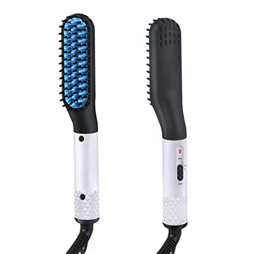 Beard Straightener Feezi Beard Straightening Comb Hair Styling Electric Quick Heated Brush for Men Beard Grooming And Hair Styling