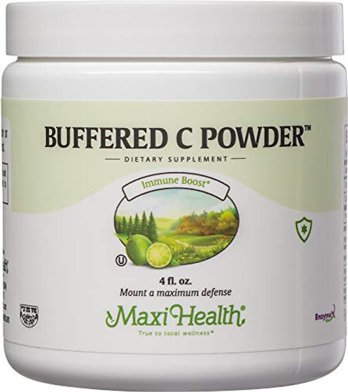 Maxi Health Buffered Vitamin C Powder - High Potency -inch800 mginch - Immune Health - 4 Ounces - Kosher