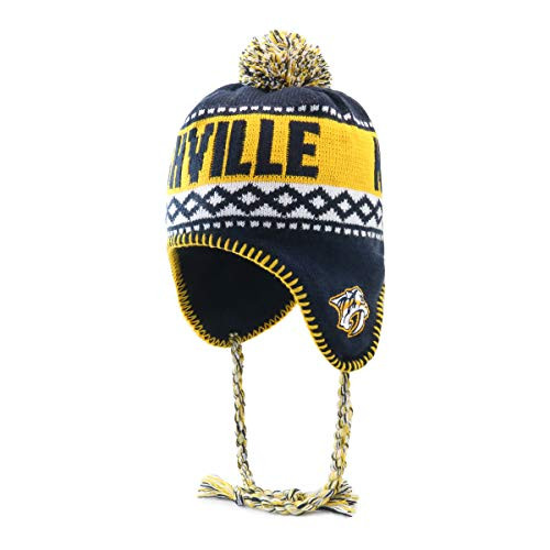 OTS NHL Nashville Predators Mens Abenaki Sherpa Knit Cap with Pom Team Color One Size