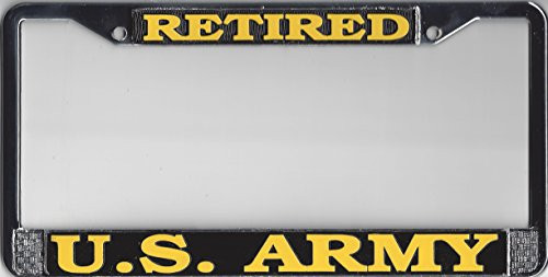 Mitchell Proffitt U.S. Army Retired Chrome License Plate Frame