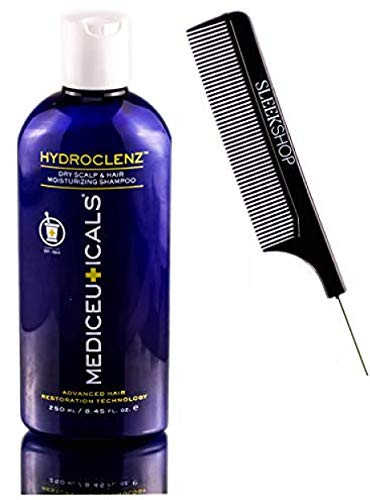 Therapro Mediceuticals HYDROCLENZ Dry Scalp  and  Hair Moisturizing Shampoo w Sleek Comb Advanced Hair Restoration SLS-Free Formula Hydro Cleanse 8.45 oz  250 ml - ORIGINAL SIZE