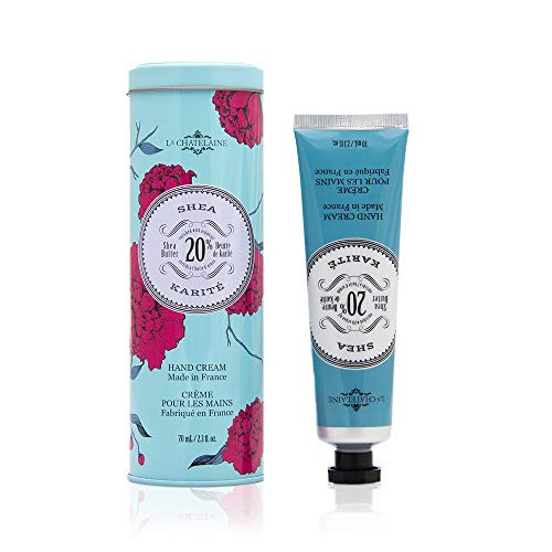 La Chatelaine Hand Cream Tin 20 percent Organic Shea Butter Argan Oil and Calendula Moisturizing and Nourishing 2.3 Oz Shea La Chatelaine Hand Cream Tin 20 percent Organic Shea Butter Argan Oil and Calendula Moisturizing and Nourishing 2.3 Oz Shea