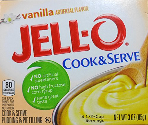 Jell-O Vanilla Cook  and  Serve Pudding 3 oz 85g 3-Pack