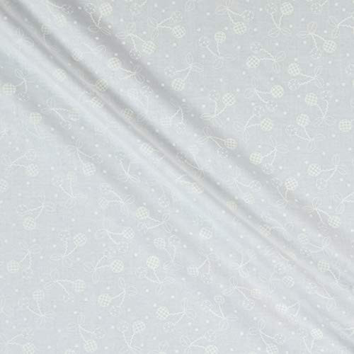 Maywood Studio Kimberbell Basics Whites Cheerful Cherries White on White Quilt Fabric 0686893
