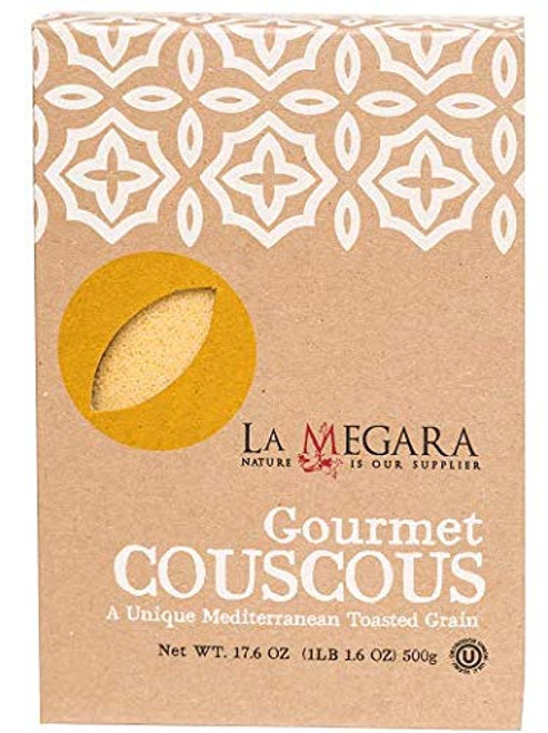 Tunisian Gourmet Couscous Mediterranean Toasted Grain Carton box 17.64 oz Gluten Free Vegan and Kosher Non GMO Tunisian Gourmet Couscous Mediterranean Toasted Grain Carton box 17.64 oz Gluten Free Vegan and Kosher Non GMO