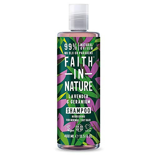 Faith in Nature Shampoo for Normal to Dry Hair Lavender Geranium 13 5 fl oz 400 ml