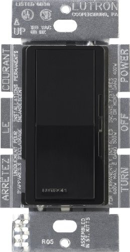 Lutron DV-603P-BL Diva 600-watt 3-Way Dimmer Black