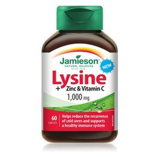 Jamieson Lysine  plus  Zinc  and  Vitamin C 1000mg 60 caplets