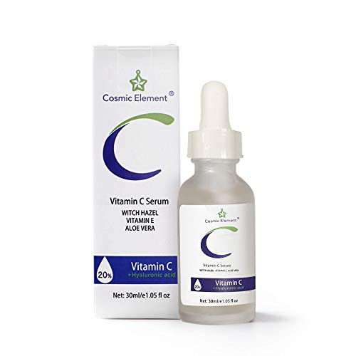 Vitamin C Serum for Face with Hyaluronic Acid Face Serum with Vitamin E for Anti Aging Vegan Facial Serum with Aloe Vera and Witch Hazel 1 ounce - Cosmic Element Vitamin C Serum for Face with Hyaluronic Acid Face Serum with Vitamin E for Anti Aging Vegan Facial Serum with Aloe Vera and Witch Hazel 1 ounce - Cosmic Element