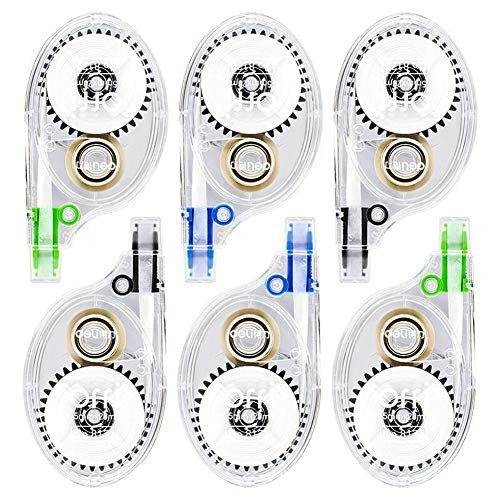 YBoCH 6-Pack Correction Tape 72M639ft Easy To Use Applicator for Instant Corrections Homework modify office supplies