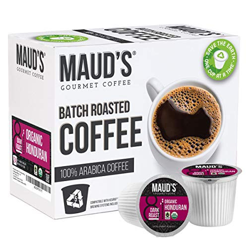 Mauds Organic Honduran Coffee Organic Dark Roast Coffee 24ct. Recyclable Single Serve Fair Trade Single Origin Honduras Coffee Pods - 100 percent Arabica Coffee Honduras Coffee K Cups Compatible Mauds Organic Honduran Coffee Organic Dark Roast Coffee 24ct. Recyclable Single Serve Fair Trade Single Origin Honduras Coffee Pods - 100 percent Arabica Coffee Honduras Coffee K Cups Compatible