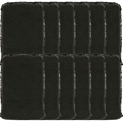 S.M. Arnold Terry Wax  and  Polish Applicator Large 6.5inch x 4.12inch x 1inch - Black - 12 Pack 85-550-US-12PK