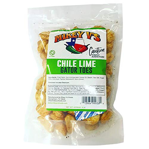 Mikey Vs inchGator Toesinch Deep Fried Garlic Cloves Chile Lime 4 Oz