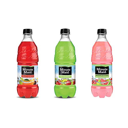 Minute Maid Fruit Punch - 6 20 ounch Bottles 3 Flavor Variety Pack