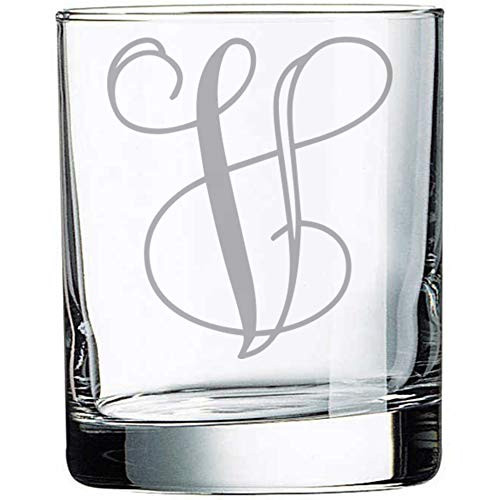 Alankathy mugs Monogram Etched Rock Glass Wine glass V