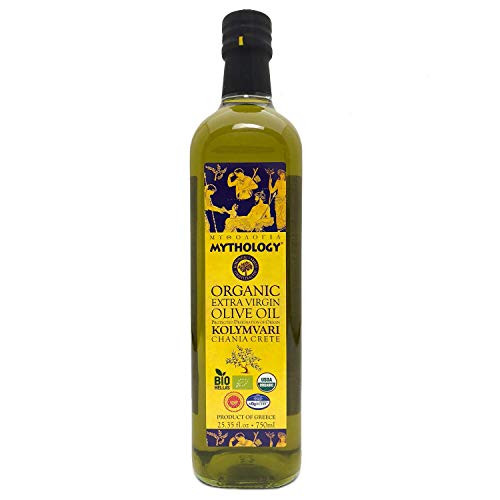 Mythology Premium Greek Organic Extra Virgin Olive Oil  First Cold Pressed PDO Kolymvari Chania Crete  25.4 Fl Oz
