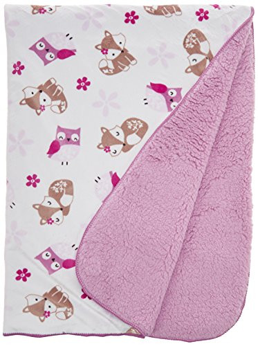 Bedtime Originals Sherpa/Velour Blanket, Lavender Woods