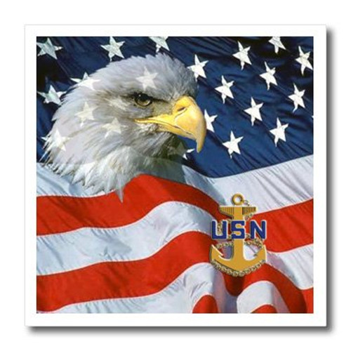 3dRose LLC Navy Chief Petty Office 6 by 6-Inch Iron on Heat Transfer for White Material