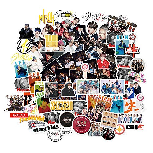 Kpop Stray Kids Sticker Pack 76Pcs GO Life Sticker New Album Sticker Pack StrayKids Cartoon Sticker Waterproof Vinyl Laptop Sticker for Fans Gifts
