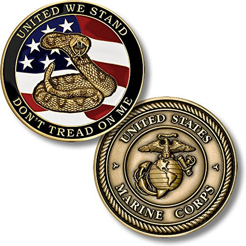 USMC Don't Tread on Me Challenge Coin USMC Don't Tread on Me Challenge Coin