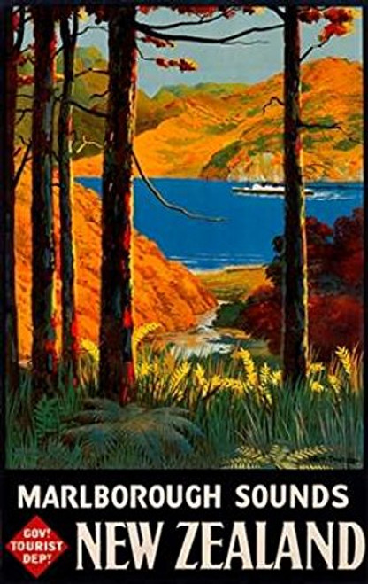 Posterazzi New Zealand Poster Print by L.E. Mitchell 12 x 18