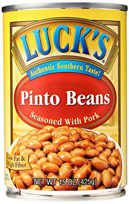 LUCKS Seasoned WPork Pinto Beans 15 Ounce