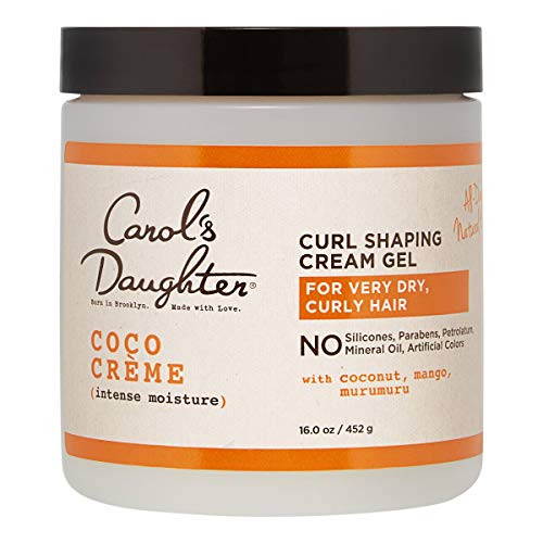 Carols Daughter Coco Creme Curl Shaping Cream Gel with Coconut Oil Coconut Milk Silicone Free Paraben Free Mineral Oil Free for Very Dry and Curly Hair 16 oz