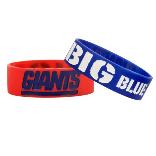 FOCO NFL New York Giants Bulk Bandz Bracelet 2-Pack