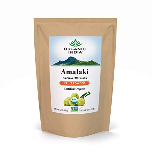 Organic India Amalaki Herbal Powder - Immune Support Vitamin C for Immune System Vegan Gluten-Free Kosher Ayurvedic Superfood Antioxidants USDA Certified Organic Non-GMO - 1 lb Bag