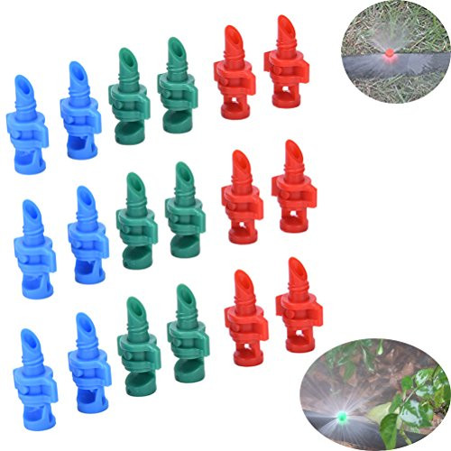 150Pcs Atomizing Garden Sprinkler Sprayer 90/180/360 Degree Refraction Garden Watering Irrigation Heads Atomizing Misting Sprayer Nozzle Fog Sprinklers Gardening Lawn Micro-Sprayer System,Random Color