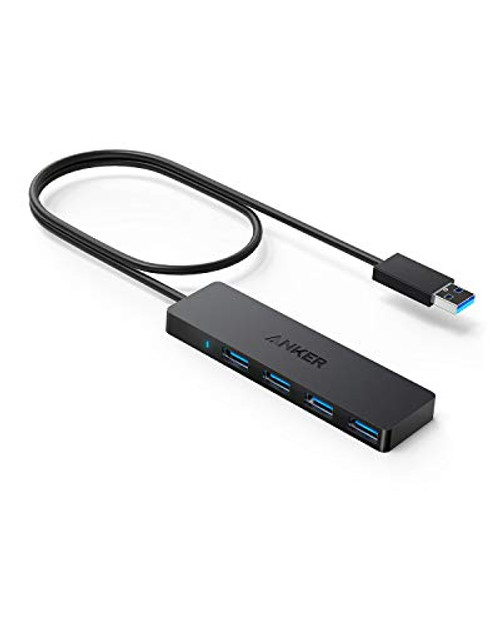 Anker 4-Port USB 3.0 Ultra Slim Data Hub with 2 ft Extended Cable for MacBook, Mac Pro/Mini, iMac, Surface Pro, XPS, Notebook PC, USB Flash Drives, Mobile HDD, and More