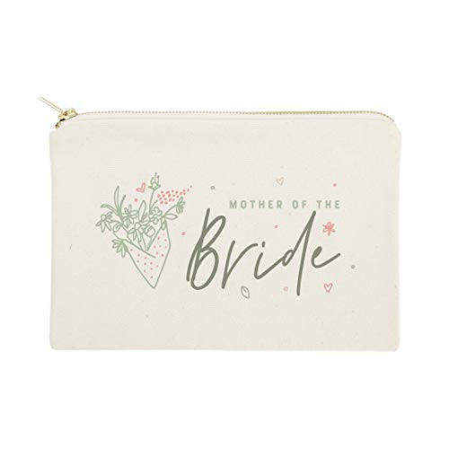The Cotton  and  Canvas Co. Floral Mother of the Bride Wedding Cosmetic Bag Bridal Party Gift and Travel Make Up Pouch