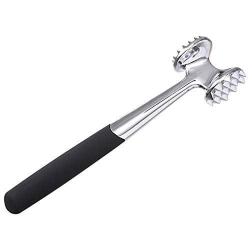 ASMFUOY Dual-Sided Hammer Meat Tenderizer with Grip Handle Meat Mallet Tool
