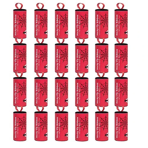 24 Pack Sticky Fly Strips Ribbon Fruit Fly Traps Effective and Safe Fly Catcher for House